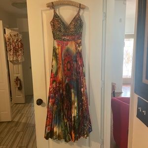 Jovani Rainbow Sequin Prom Dress